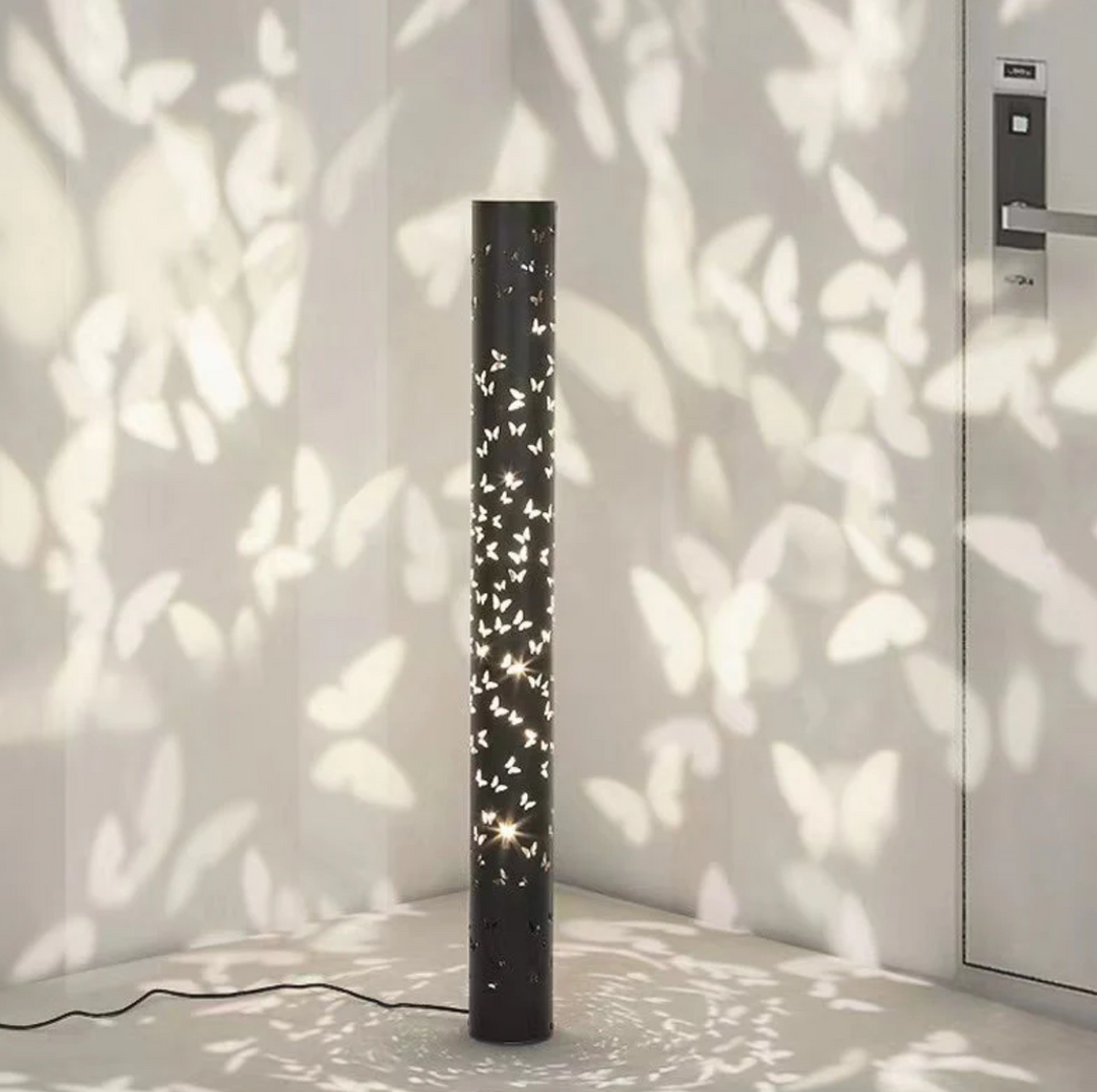 Modern Column Floor Lamp - Black & White LED Design