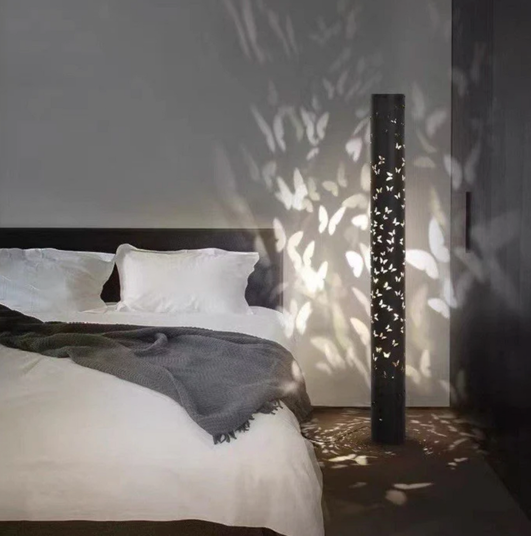 Modern Column Floor Lamp - Black & White LED Design